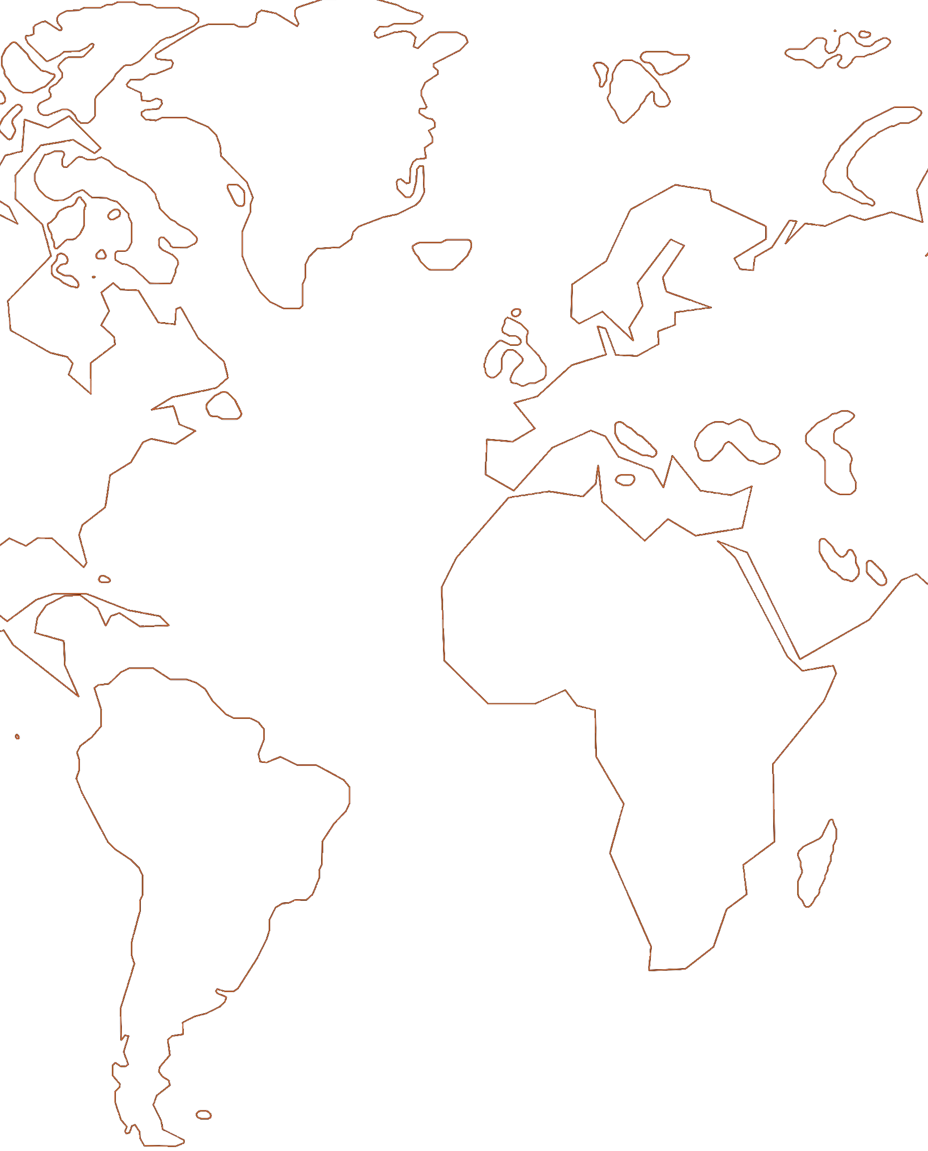 World map showing project locations